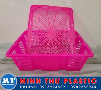 Rổ thái có nắp 12kg 49x35x15